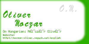 oliver moczar business card