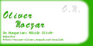 oliver moczar business card